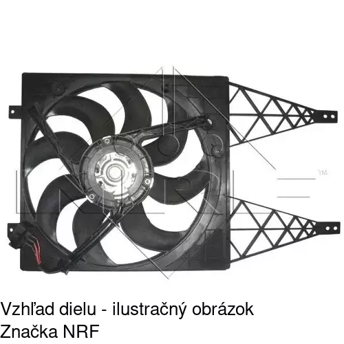 Ventilátor bez krytu / podpery POLCAR 952523U2 - obr. 1