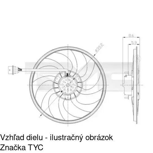 Ventilátory chladičov 952523W1 /POLCAR/ - obr. 5