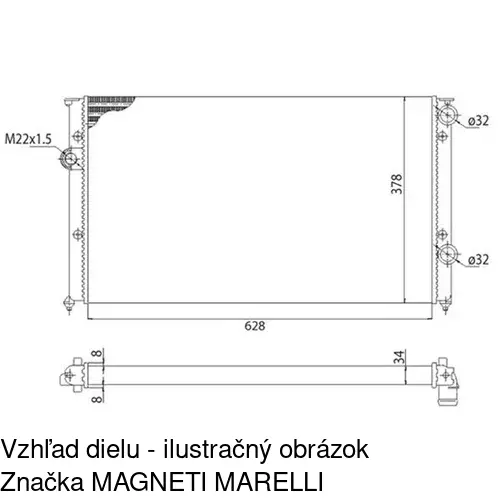 Chladiče vody 954608A7 /POLCAR/ - obr. 3