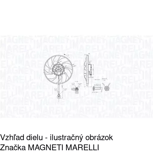 Ventilátor bez krytu / podpery POLCAR 956823U2 - obr. 1