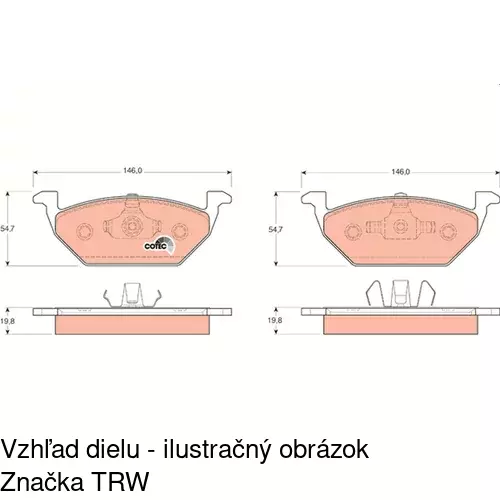 Brzdové dosky POLCAR S70-0020 - obr. 5