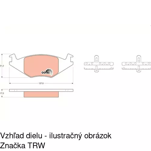 Brzdové dosky POLCAR S70-0072 - obr. 3