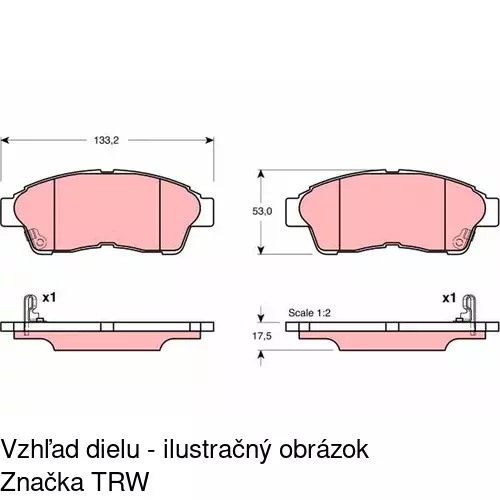 Brzdové dosky POLCAR S70-0108 - obr. 5