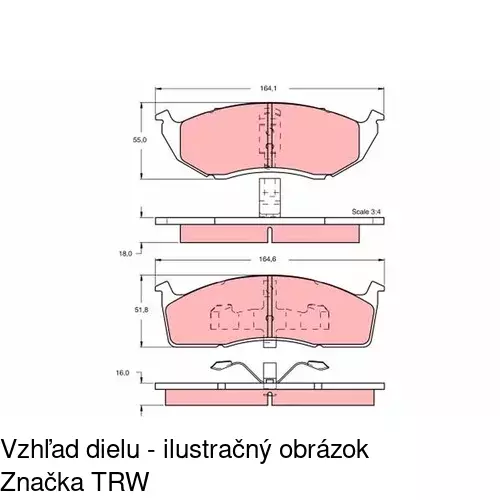 Brzdové dosky POLCAR S70-0117