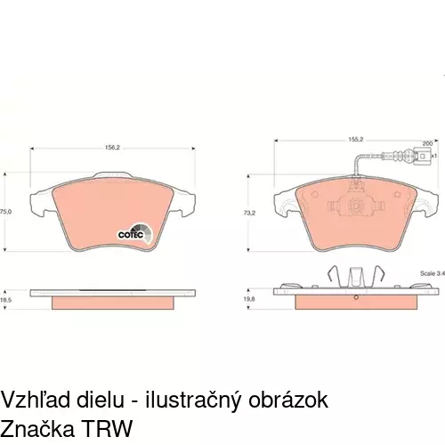 Brzdové dosky POLCAR S70-0136 - obr. 4