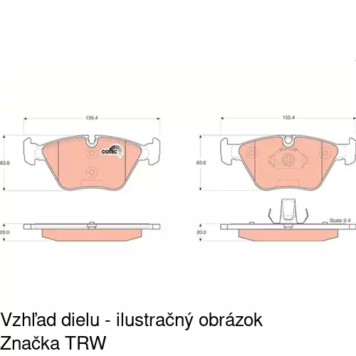 Brzdové dosky POLCAR S70-0197