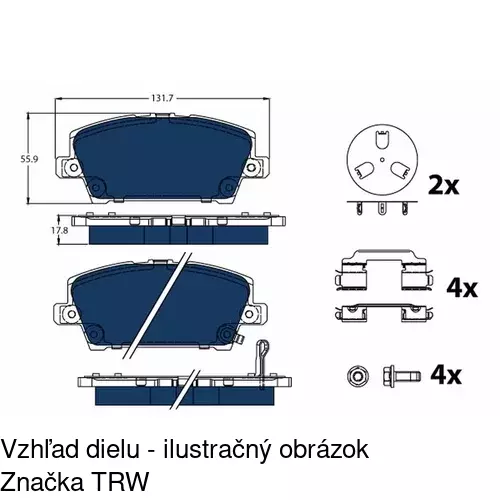 Brzdové dosky POLCAR S70-0225 - obr. 3