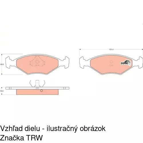 Brzdové dosky POLCAR S70-0230 - obr. 2