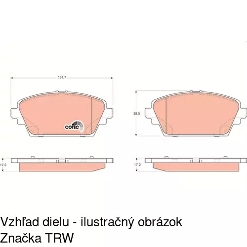 Brzdové dosky POLCAR S70-0253 - obr. 5