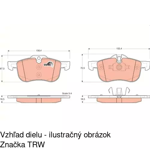 Brzdové dosky POLCAR S70-0278