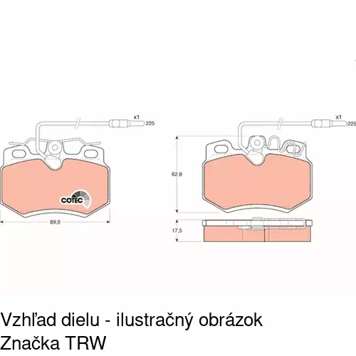 Brzdové dosky POLCAR S70-0323 - obr. 2