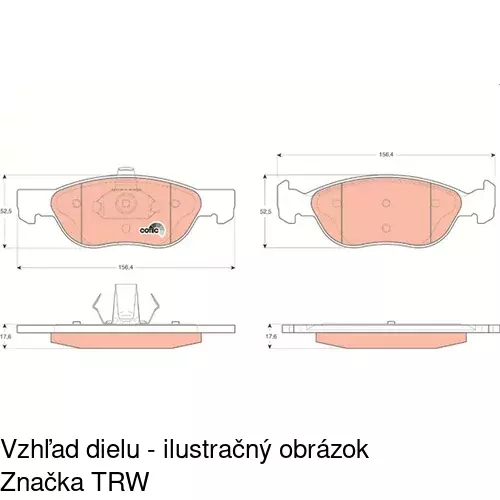 Brzdové dosky POLCAR S70-0330 - obr. 1