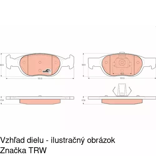 Brzdové dosky POLCAR S70-0330 - obr. 5