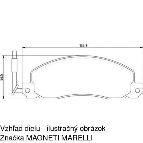 Brzdové dosky S70-0389 /POLCAR/