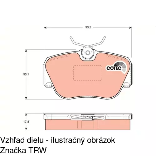 Brzdové dosky POLCAR S70-0394 - obr. 5