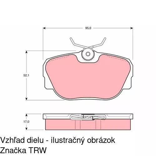 Brzdové dosky POLCAR S70-0408 - obr. 2