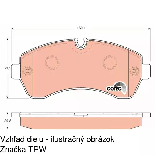 Brzdové dosky POLCAR S70-0446 - obr. 3