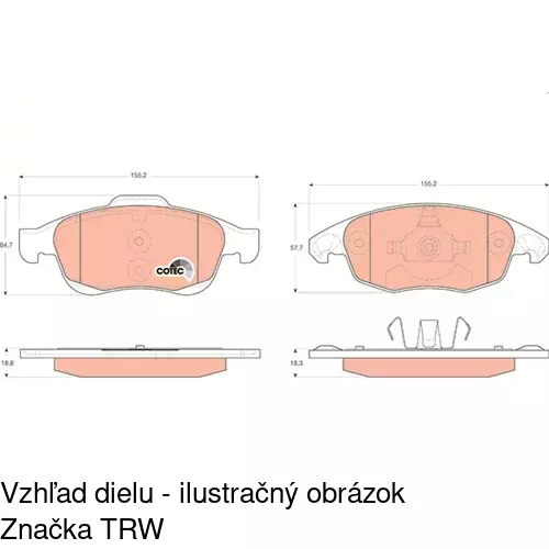 Brzdové dosky POLCAR S70-0447 - obr. 3