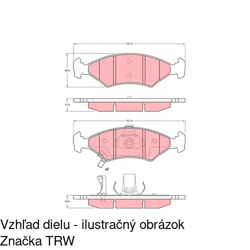 Brzdové dosky POLCAR S70-0466 - obr. 5