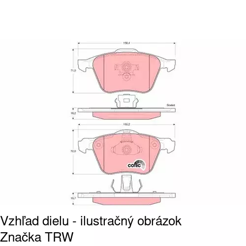 Brzdové dosky POLCAR S70-0478 - obr. 3