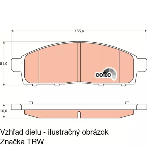 Brzdové dosky POLCAR S70-0492 - obr. 4