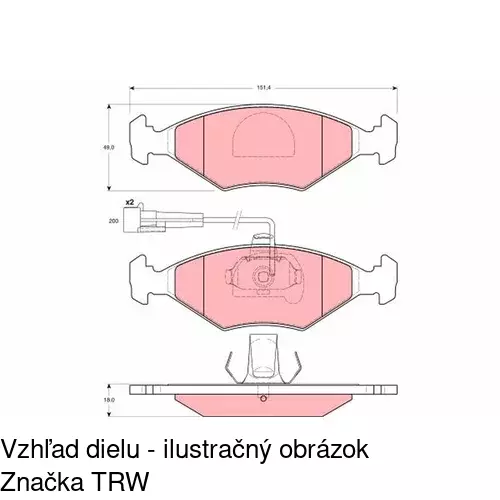 Brzdové dosky POLCAR S70-0503 - obr. 1