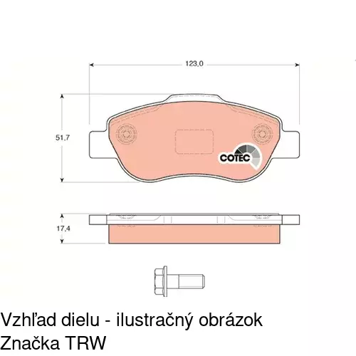 Brzdové dosky POLCAR S70-0547 - obr. 4