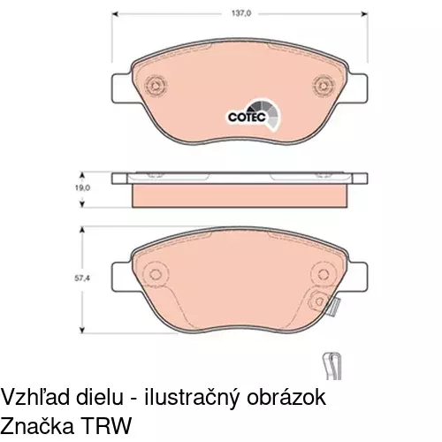 Brzdové dosky POLCAR S70-0548