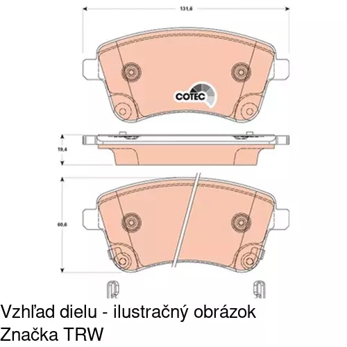 Brzdové dosky POLCAR S70-0562 - obr. 1