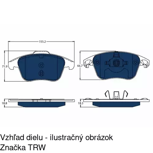 Brzdové dosky POLCAR S70-0589 - obr. 2