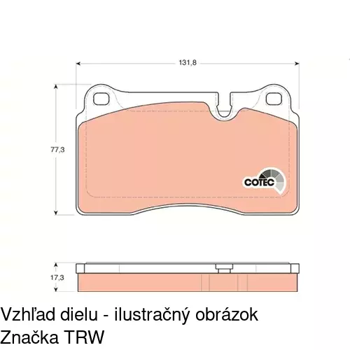 Brzdové dosky POLCAR S70-0599 - obr. 2