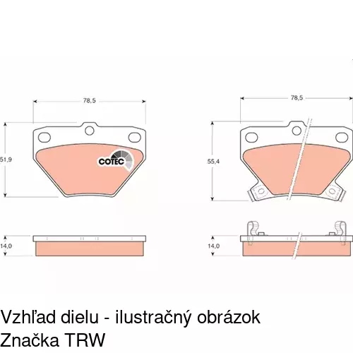 Brzdové dosky POLCAR S70-1435 - obr. 3