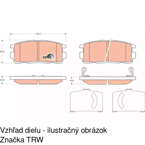 Brzdové dosky POLCAR S70-1501 - obr. 2