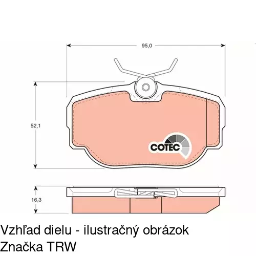 Brzdové dosky POLCAR S70-1523 - obr. 2