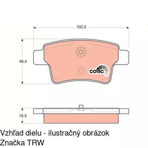 Brzdové dosky POLCAR S70-1613 - obr. 1