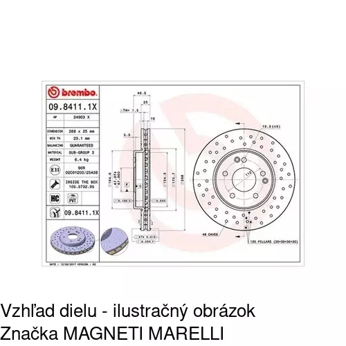 Brzdový kotúč POLCAR S71-0077 - obr. 3