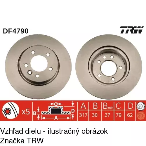 Brzdový kotúč POLCAR S71-0117