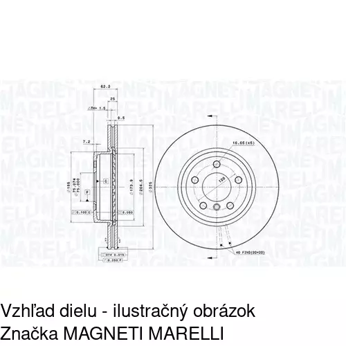 Brzdový kotúč POLCAR S71-0194