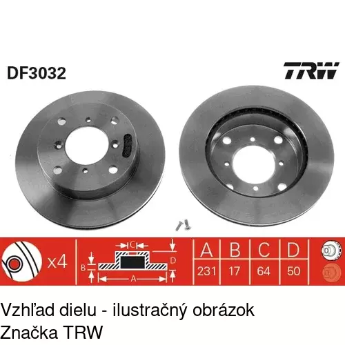 Brzdový kotúč POLCAR S71-0226