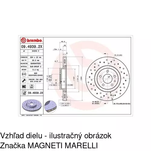 Brzdový kotúč POLCAR S71-0240 - obr. 4