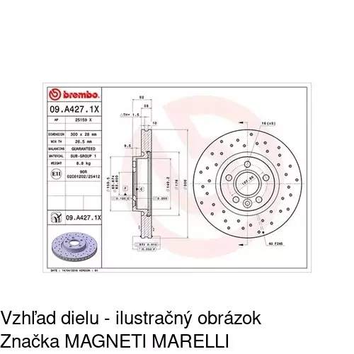 Brzdový kotúč POLCAR S71-0273 - obr. 3