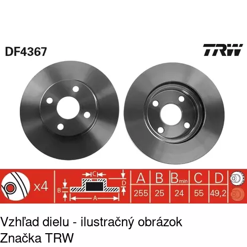 Brzdový kotúč POLCAR S71-0335 - obr. 1