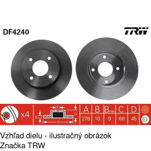 Brzdový kotúč POLCAR S71-1038 - obr. 5