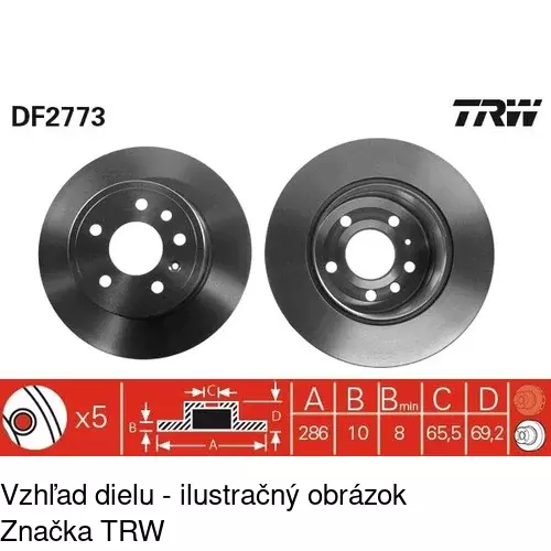 Brzdový kotúč POLCAR S71-1047 - obr. 1