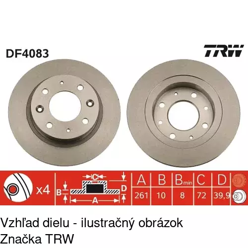 Brzdový kotúč POLCAR S71-1355 - obr. 1