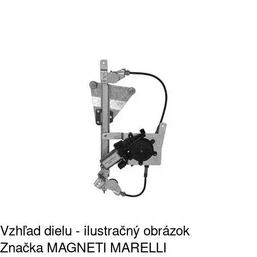 Mechanizmus sťahovania okna elektrický bez motora POLCAR 1324PSG4