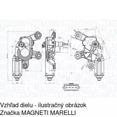 Motorček stieračov POLCAR 1332SWT2 - obr. 3