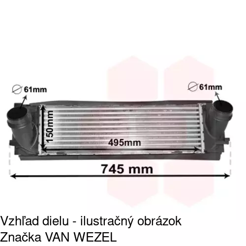 Chladiče vzduchu (Intercoolery) POLCAR 20D1J82X - obr. 3