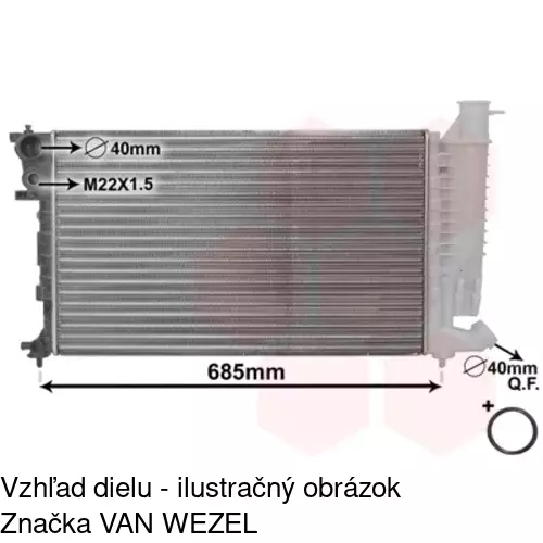 Chladiče vody POLCAR 232408A6 - obr. 1