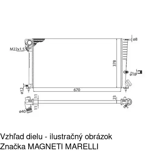 Chladiče vody 235008A4 /POLCAR/